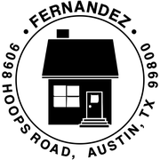 Home Round Return Address Stamp