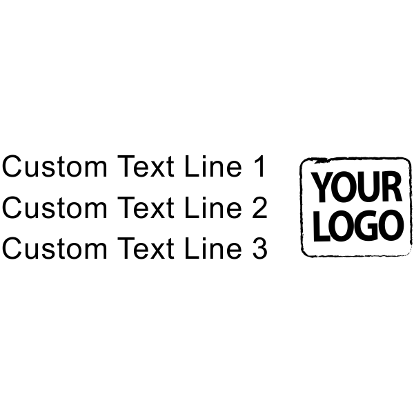 Custom Text Rubber Logo Stamp