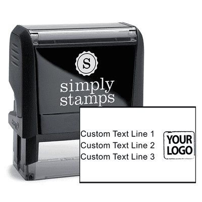 Custom Text Rubber Logo Stamp - alternate view