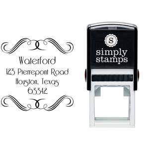 Waterford Curves Address Stamp Body and Design