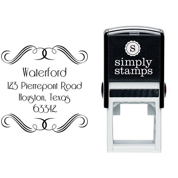 Waterford Curves Address Stamp Body and Design