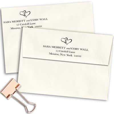 Linked Hearts Address Stamp - alternate view