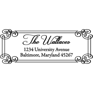 Rectangle address stamp design