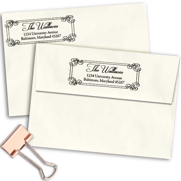 Wallace Address Stamp Imprint Example