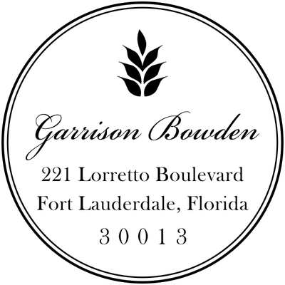 custom round rubber address stamp