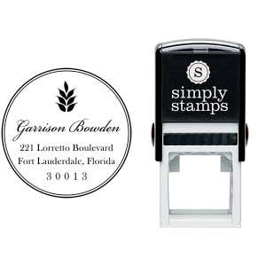 Garrison Round Address Stamp Body and Design