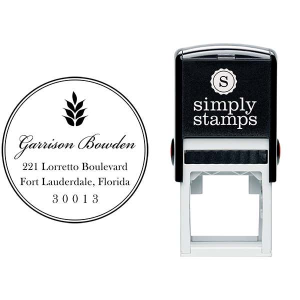 Garrison Round Address Stamp Body and Design