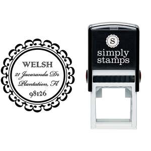 Welsh Round Address Stamp Body and Design