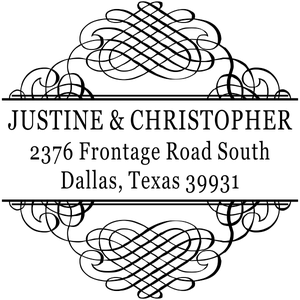 Round Custom Celtic Address Stamp