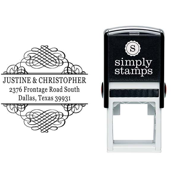 Justine Address Stamp Body and Design