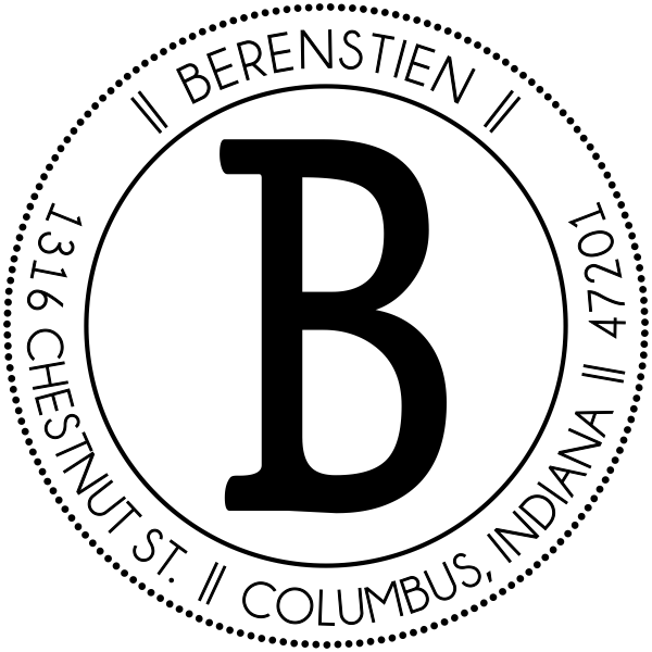 Berenstein Round Address Stamper