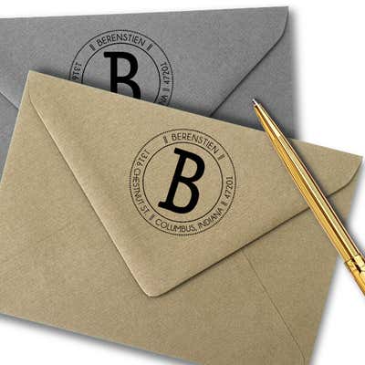 Berenstein Round Address Stamp - alternate view