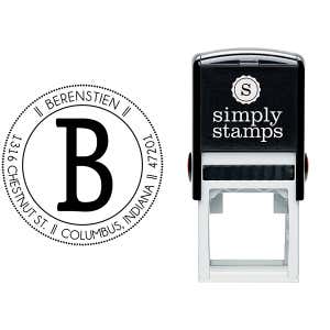 Berenstein Round Address Stamp Body and Design