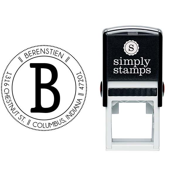 Berenstein Round Address Stamp Body and Design