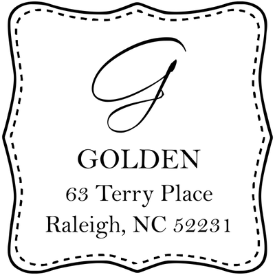 Golden Square Address Stamp