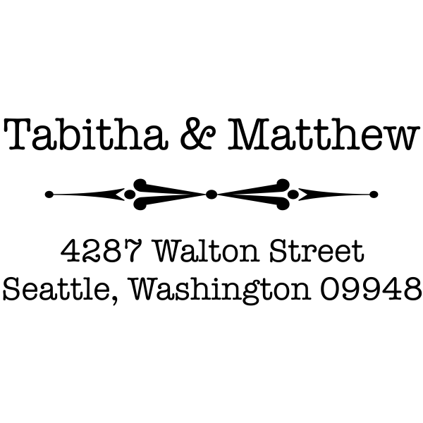 Fancy First Name Return Address Stamp