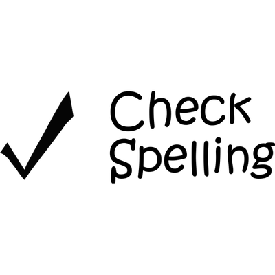 Check Spelling Teacher Grading Stamp - alternate view