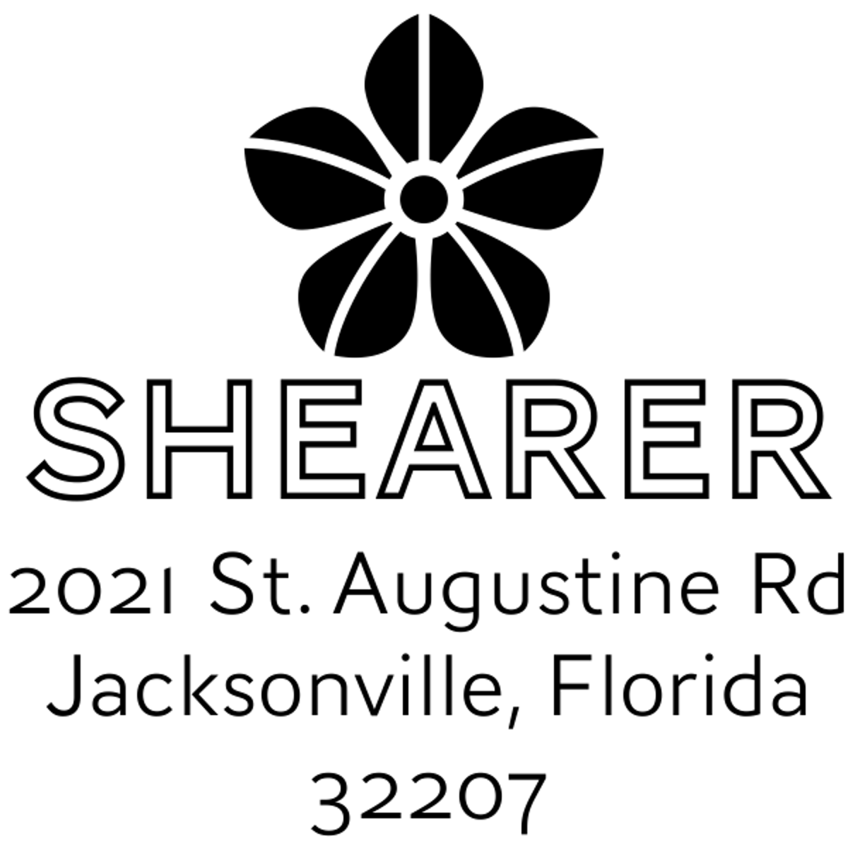 flower address stamp