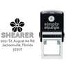 Manning Flower Square Address Stamp Body and Design