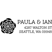 Walton Open Flower Address Stamp