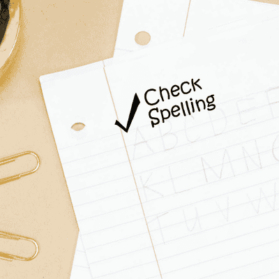 Check Spelling Teacher Grading Stamp - alternate view