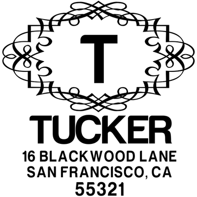script rubber address stamp