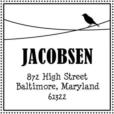 Jacobsen Bird Address Stamp