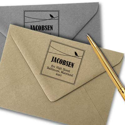 Jacobsen Bird Address Stamp - alternate view
