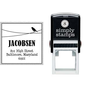 Jacobsen Bird Address Stamp Body and Design