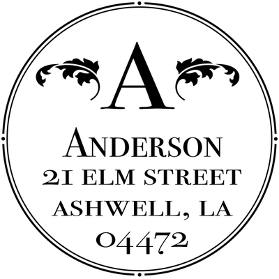 Ashwell Round Address Stamp