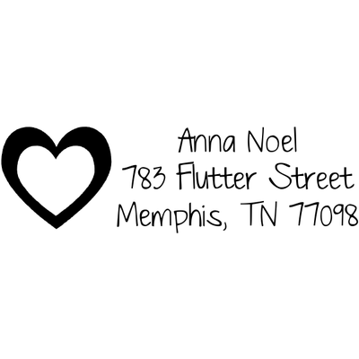 Noel Heart Address Stamp
