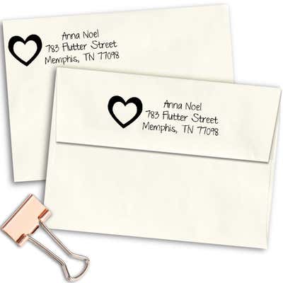 Noel Heart Address Stamp - alternate view