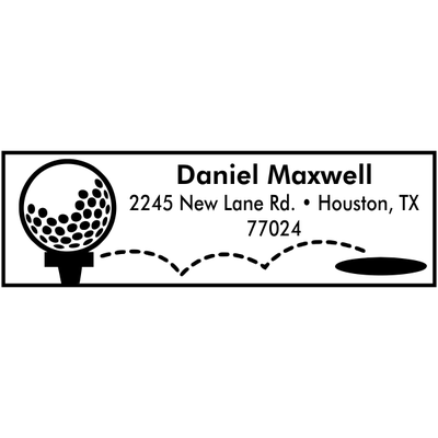 Maxwell Golf Tee Address Stamp