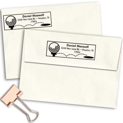 Maxwell Golf Tee Address Stamp - alternate view