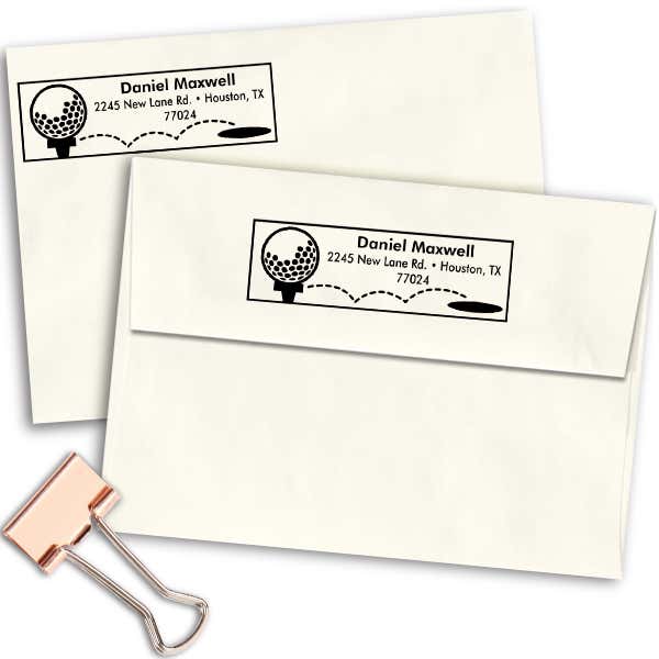 Maxwell Golf Tee Address Stamp