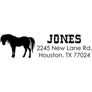 Jones Horse Address Stamp Rubber Stamp