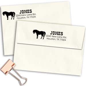 Jones Horse Address Stamp Imprint Example