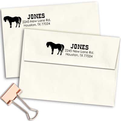 Jones Horse Address Stamp - alternate view