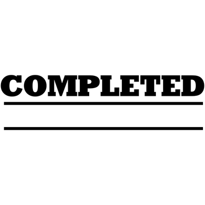 Completed with Lines Stock Stamp - alternate view