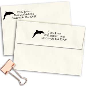 Jones Dolphin Address Stamp Imprint Example
