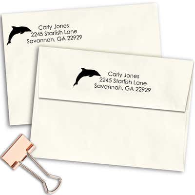Jones Dolphin Address Stamp - alternate view