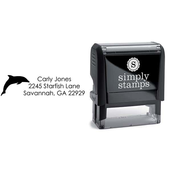 Jones Dolphin Address Stamp Body and Design