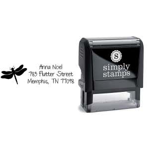 Flutter Dragonfly Address Stamp Body and Design