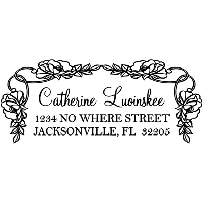 Luoinskee Flowers Address Stamp