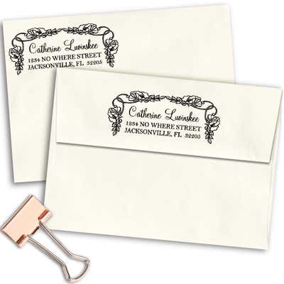 Luoinskee Flowers Address Stamp - alternate view