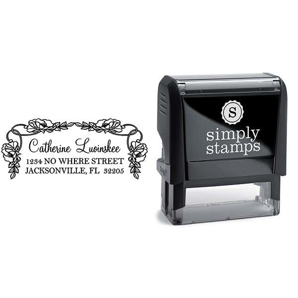 Luoinskee Flowers Address Stamp Body and Design