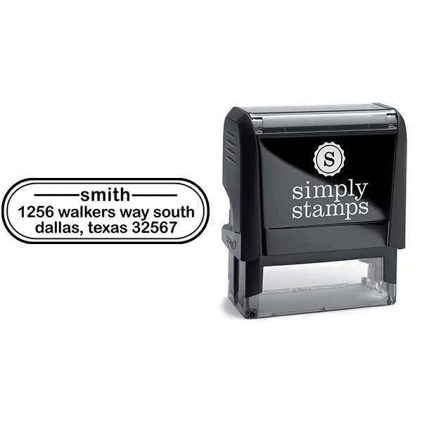 Smith Oval Address Stamp Body and Design