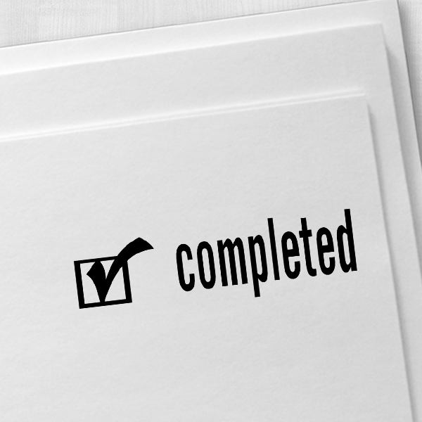 COMPLETED Checkmark Stock Stamp