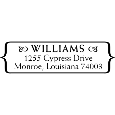 Williams Plate Address Stamp