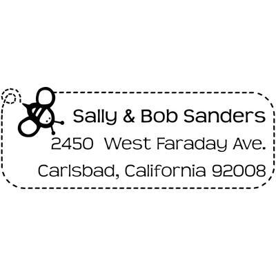 Sanders Bee Address Stamp